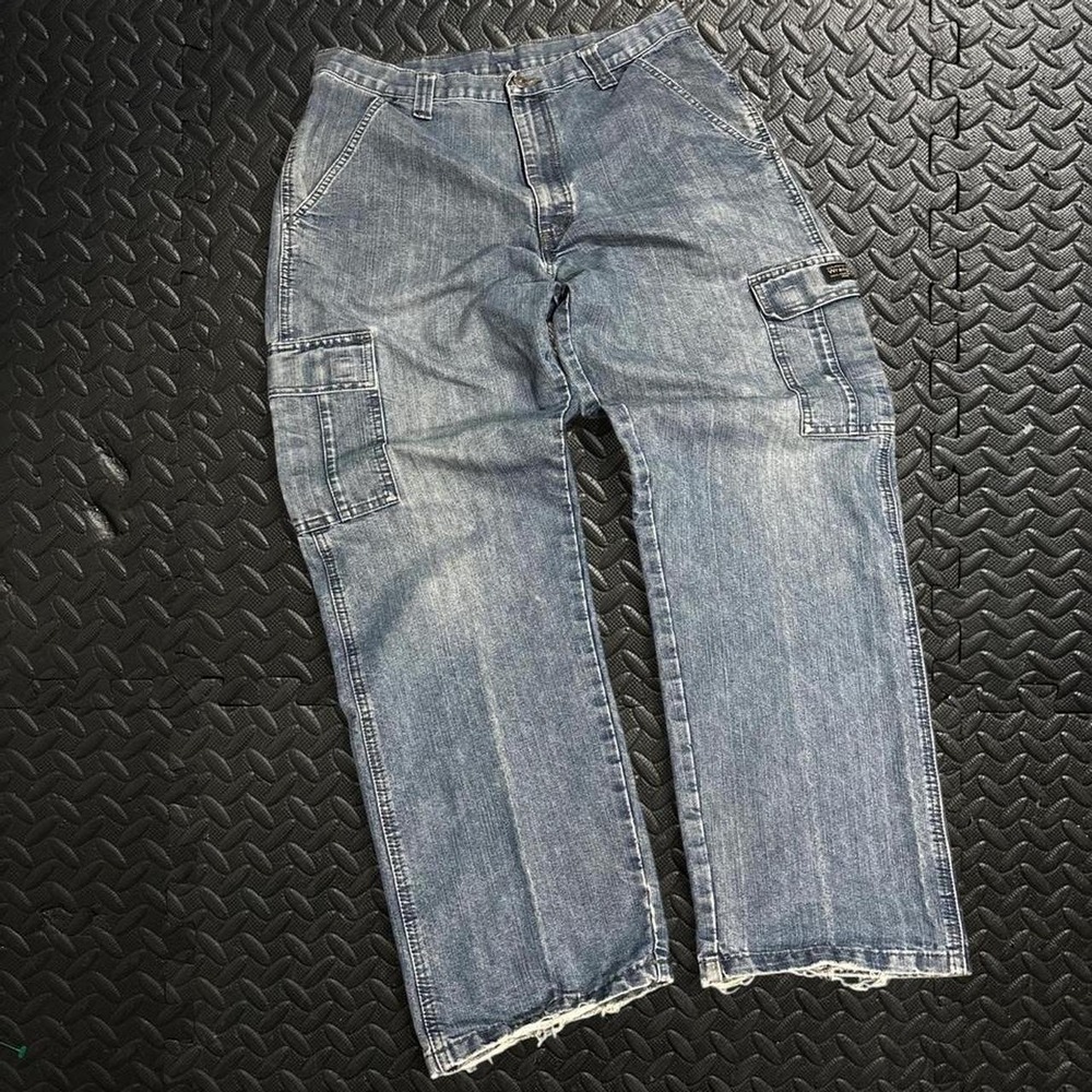 Vintage 90's Wrangler Baggy Blue denim carpenter jeans